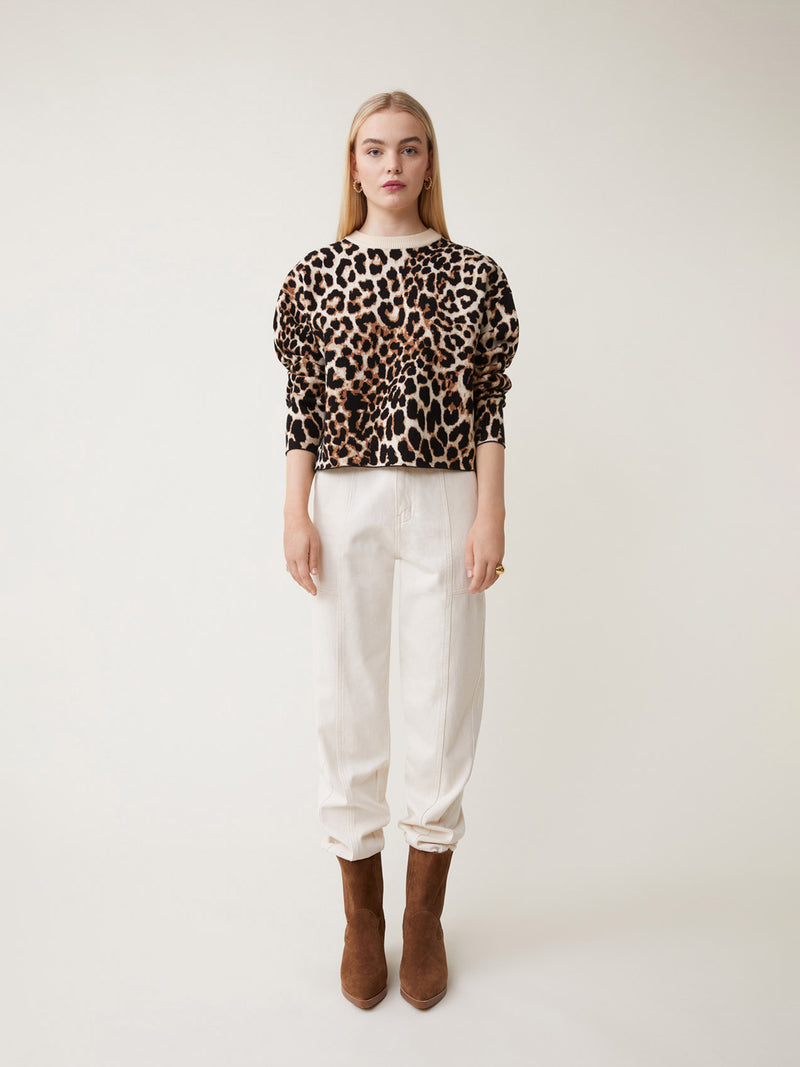 Pullover mit Animal-Print