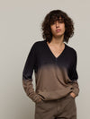 V-Ausschnitt Pulli im Ombre-Look