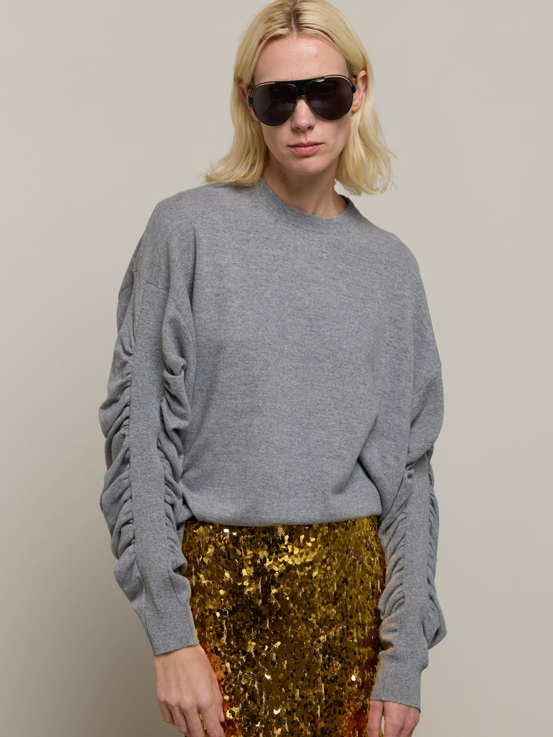 Oversized Pullover mit Volantärmel