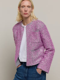 Strickjacke mit Lurexfäden