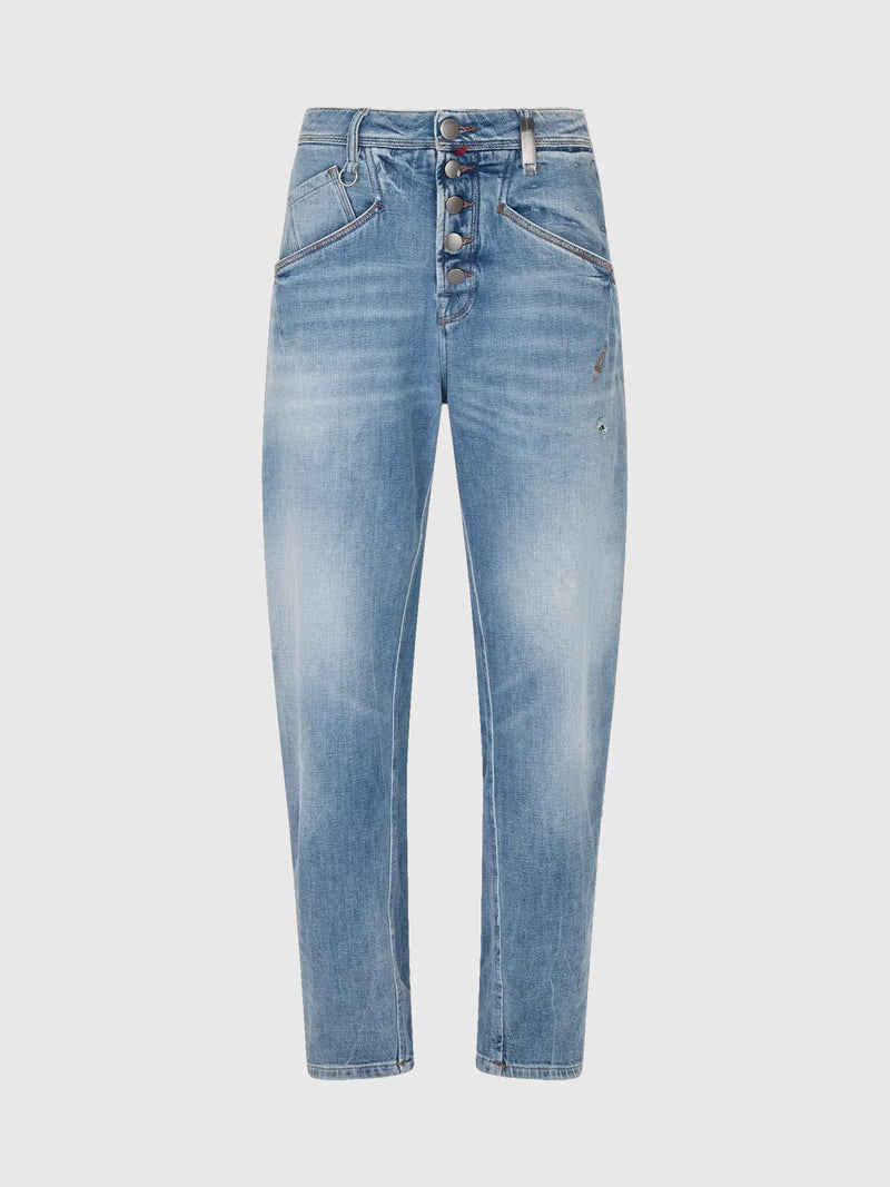 High-Waist Jeans aus Stretch-Baumwolldenim