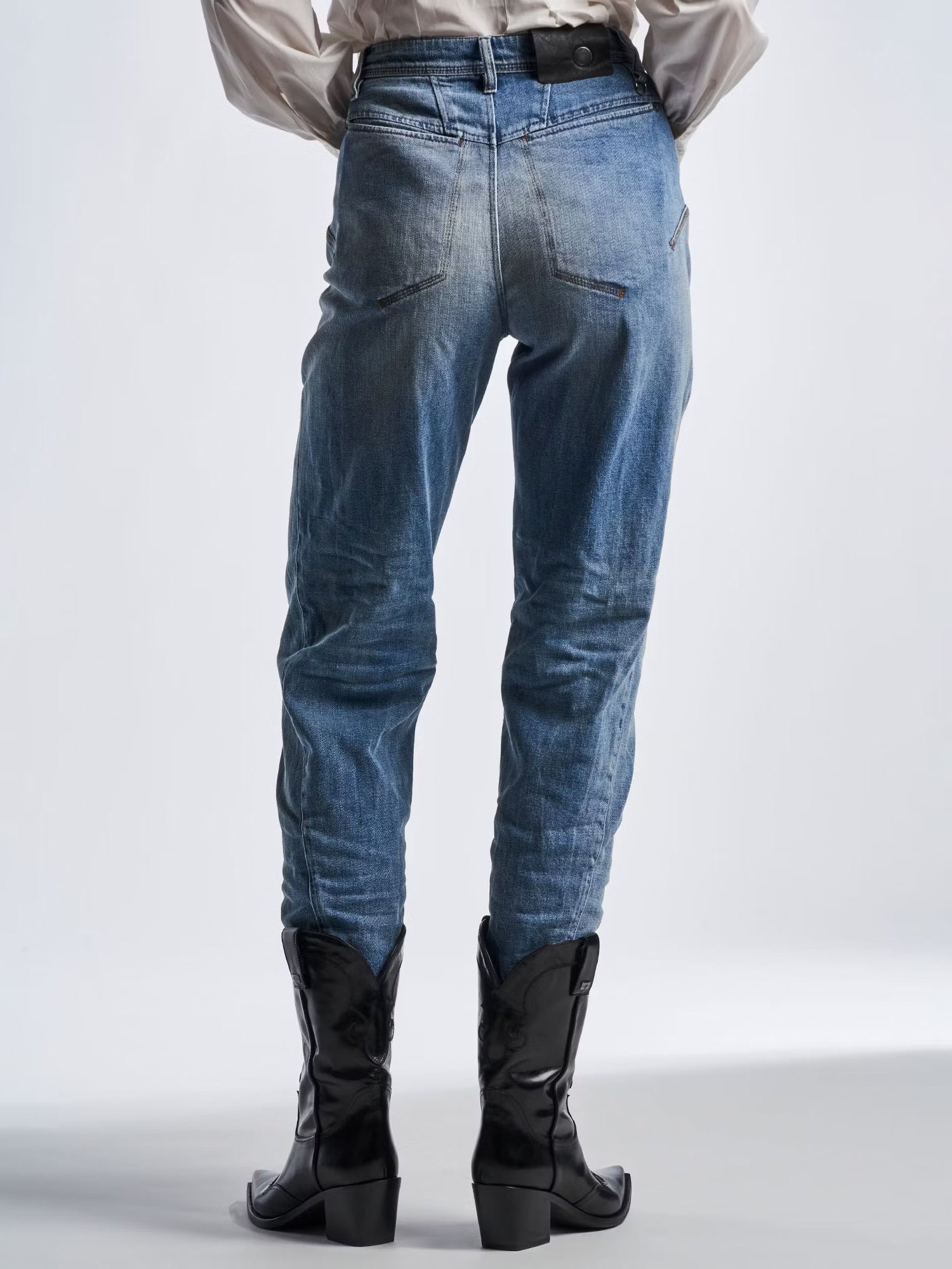 High-Waist Jeans aus Stretch-Baumwolldenim