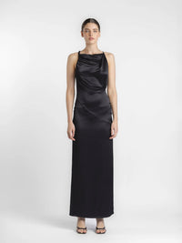 Abendkleid aus Satin mit gebürstetem Finish - Tempel Hamburg